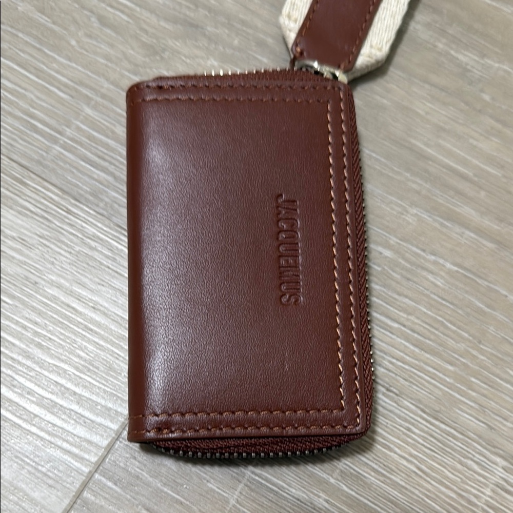 Jacquemus Brown Leather Key Holder Compact and Elegant